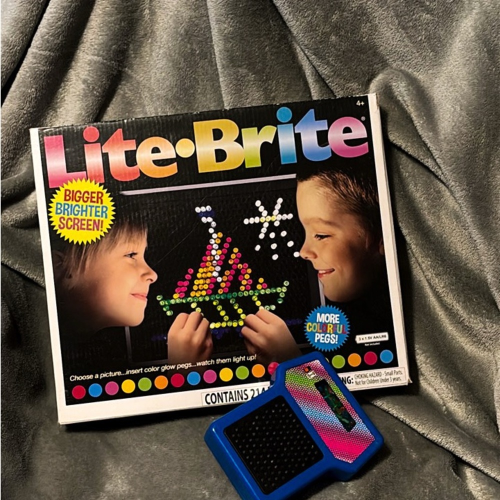 Lite-Brite Toy and also a mini one with Colorful Pegs